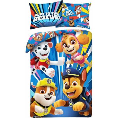 Paw Patrol blauwe katoenen dekbedovertrek - 140x200 cm Paw Patrol blauwe katoenen dekbedovertrek - 140x200 cm