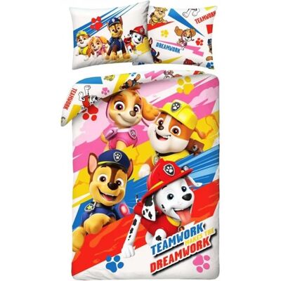 Paw Patrol Teamwork Katoenen Dekbedovertrek 140x200cm Paw Patrol Teamwork Katoenen Dekbedovertrek 140x200cm