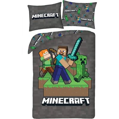 Conjunto de roupa de cama Halantex Minecraft Ver. 4 - Microfibra Conjunto de roupa de cama Halantex Minecraft Ver. 4 - Microfibra