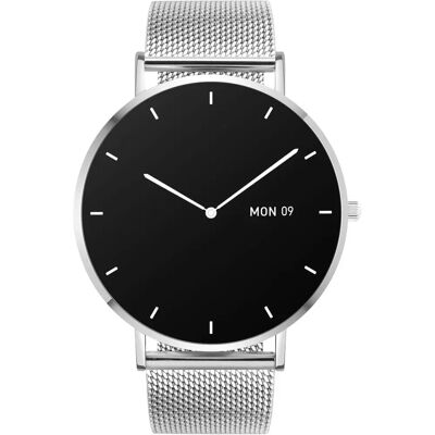 Garett Verona - Srebrny stalowy smartwatch z AMOLED i zdrowiem Garett Verona - Srebrny stalowy smartwatch z AMOLED i zdrowiem