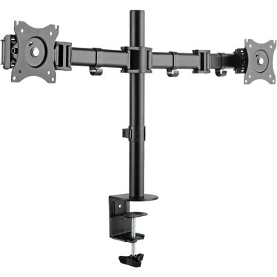 Support Moniteurs Ultradesk Skeleton Double - Acier, 27", Noir - Publicité Support Moniteurs Ultradesk Skeleton Double - Acier, 27", Noir - Publicité
