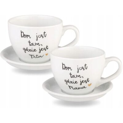 Generic - Porcelain Cup Set 500ml - Cup and Saucer Set Generic - Porcelain Cup Set 500ml - Cup and Saucer Set