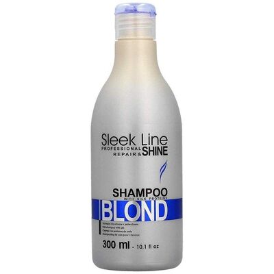 Stapiz Sleek Line Blond Shampoo mit Seide - Shampoo für Blonde Stapiz Sleek Line Blond Shampoo mit Seide - Shampoo für Blonde