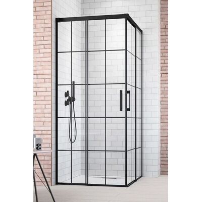 Radaway Idea Black Kdd Kabina Prysznicowa - 100x100cm, Czarny, Przezroczyste Szkło Radaway Idea Black Kdd Kabina Prysznicowa - 100x100cm, Czarny, Przezroczyste Szkło