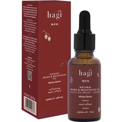 Hagi Whiskey Barber Bart- & Schnurrbartöl – Natürlich, 30ml Hagi Whiskey Barber Bart- & Schnurrbartöl – Natürlich, 30ml