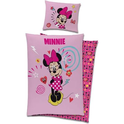 Zestaw Pościeli Minnie Mouse Różowy - Carbotex Zestaw Pościeli Minnie Mouse Różowy - Carbotex