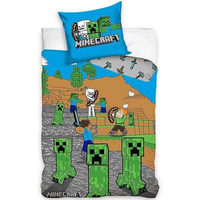 Minecraft Puuvillainen peitepeite 140x200 cm - Monivärinen Minecraft Puuvillainen peitepeite 140x200 cm - Monivärinen