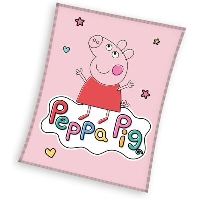 Fleecová deka Peppa Pig - Dětská mikrofleecová deka Fleecová deka Peppa Pig - Dětská mikrofleecová deka