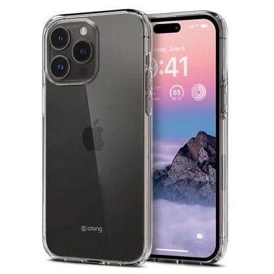 Coque Crystal Slim Crong pour iPhone 14 Pro Max - Transparent - Publicité Coque Crystal Slim Crong pour iPhone 14 Pro Max - Transparent - Publicité