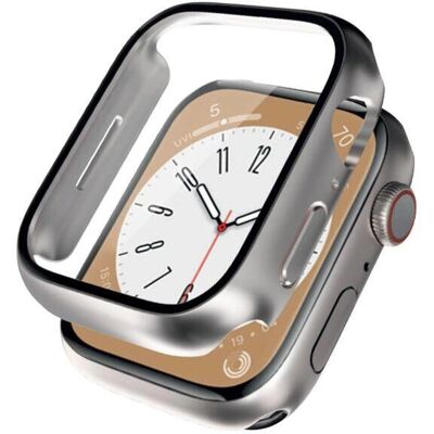 Crong Silber Hybrid Uhrengehäuse für Apple Watch 41mm - Schutzgehäuse Crong Silber Hybrid Uhrengehäuse für Apple Watch 41mm - Schutzgehäuse
