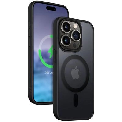 Coque MagSafe Crong iPhone 15 Pro - Noir - Publicité Coque MagSafe Crong iPhone 15 Pro - Noir - Publicité