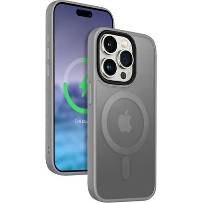 Pricenet iPhone 15 Pro Max Hybrid Frost MAG Hülle - Grau Pricenet iPhone 15 Pro Max Hybrid Frost MAG Hülle - Grau