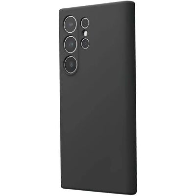 Coque noire pour Samsung S24 Ultra - Microfibre & Anti-Choc - Publicité Coque noire pour Samsung S24 Ultra - Microfibre & Anti-Choc - Publicité