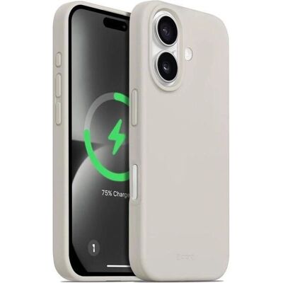 Custodia Magnetica Crong iPhone 16 Beige Pietra - Cover Custodia Magnetica Crong iPhone 16 Beige Pietra - Cover