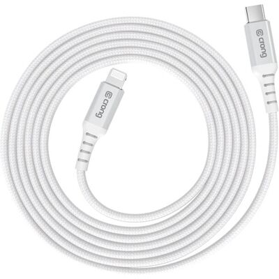 Cavo USB-C a Lightning Crong - Bianco - 150cm, Alluminio, USB-C Cavo USB-C a Lightning Crong - Bianco - 150cm, Alluminio, USB-C