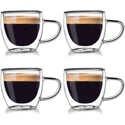Orion - Szklanka espresso z podwójną ścianką 110ml - 4 szt - Szkło Orion - Szklanka espresso z podwójną ścianką 110ml - 4 szt - Szkło