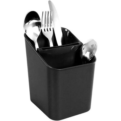 B2X Czarny Plastikowy Organizer na Sztućce - Magazyn Kuchenny B2X Czarny Plastikowy Organizer na Sztućce - Magazyn Kuchenny