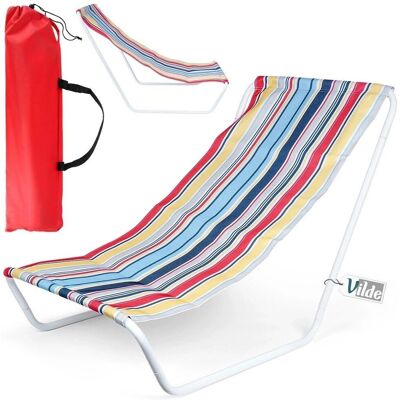Składany leżak plażowy B2X - Metal, Komfort, Torba z uchwytem Składany leżak plażowy B2X - Metal, Komfort, Torba z uchwytem