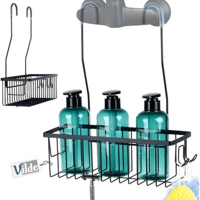 Étagère en métal durable B2X - Noir pour robinet de douche - Publicité Étagère en métal durable B2X - Noir pour robinet de douche - Publicité