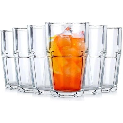 B2X 6 Lasia - 360ml Paksu Kirkas Lasi kaikille Juomille B2X 6 Lasia - 360ml Paksu Kirkas Lasi kaikille Juomille