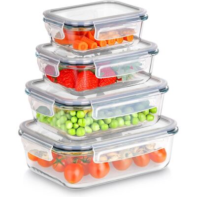 Vilde - Pojemniki szklane 4 szt. - Food Storage Containers Vilde - Pojemniki szklane 4 szt. - Food Storage Containers