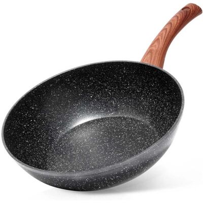 Vilde Wok en granit BLACK&WOOD 28 cm - Publicité Vilde Wok en granit BLACK&WOOD 28 cm - Publicité