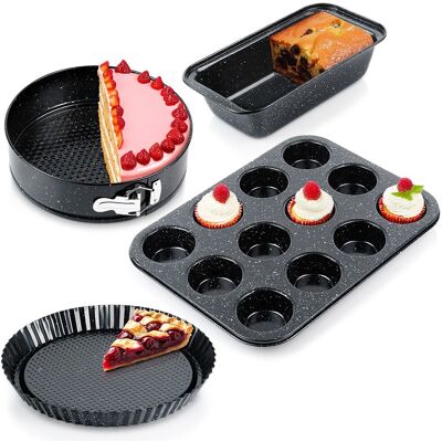 Vilde - Ensemble de cuisson 4 pièces - Moule à muffins 12 cavités - Publicité Vilde - Ensemble de cuisson 4 pièces - Moule à muffins 12 cavités - Publicité