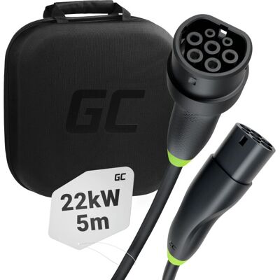 Green Cell EVKABGC01 Electric Vehicle Charging Cable - Black - 5m - Type 2 Green Cell EVKABGC01 Electric Vehicle Charging Cable - Black - 5m - Type 2