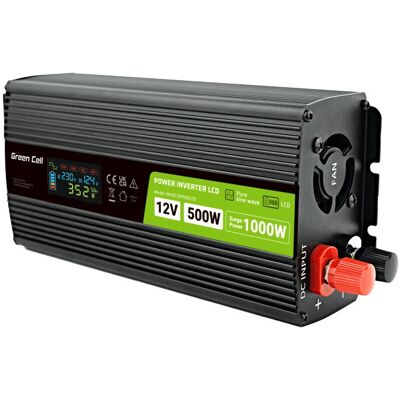 Green Cell PowerInverter LCD 12V 500W/10000W - Autó inverter kijelzővel Green Cell PowerInverter LCD 12V 500W/10000W - Autó inverter kijelzővel