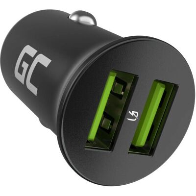 Green Cell Chargeur USB GC-36AA - 36W, 2 USB-A, Noir, Charge rapide Auto & Intérieur Green Cell Chargeur USB GC-36AA - 36W, 2 USB-A, Noir, Charge rapide Auto & Intérieur