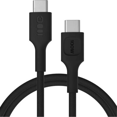 Greencell GC KAB100PS120PB - Câble USB-C, 1,2 m, 100W, Noir - Câble Greencell GC KAB100PS120PB - Câble USB-C, 1,2 m, 100W, Noir - Câble