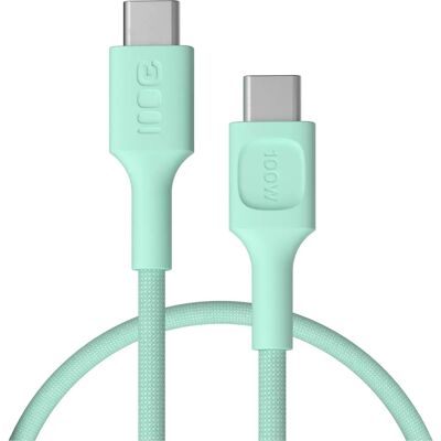 Greencell GC KAB100PS30MG - Câble USB C 100W - 0,3m - Vert Menthe - Câble Greencell GC KAB100PS30MG - Câble USB C 100W - 0,3m - Vert Menthe - Câble