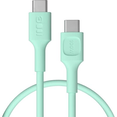 Greencell GC KAB100PF30MG - USB-C Kabel 0,3m 100W Mintgrün - Produkttyp Greencell GC KAB100PF30MG - USB-C Kabel 0,3m 100W Mintgrün - Produkttyp