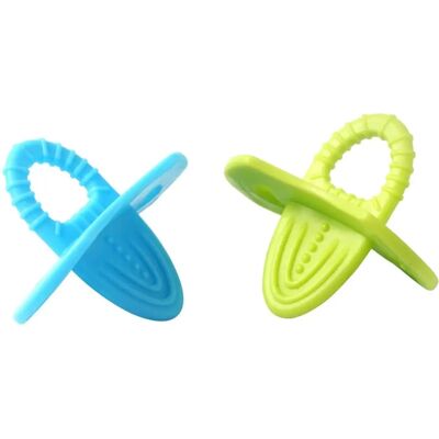 BabyOno Baby Teether 3m+ Blue Green - Teething Toy BabyOno Baby Teether 3m+ Blue Green - Teething Toy