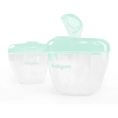 BabyOno Get Ready Milk Powder Container - Melkepulver-beholder, 4 rom, bærbar BabyOno Get Ready Milk Powder Container - Melkepulver-beholder, 4 rom, bærbar