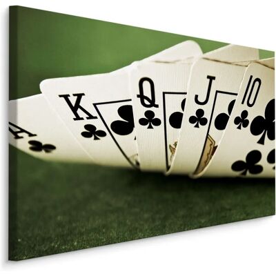 Canvas Wanddecoratie DOBOXA Rubor Real - Royal Flush, Klavers - 40x30cm Canvas Wanddecoratie DOBOXA Rubor Real - Royal Flush, Klavers - 40x30cm