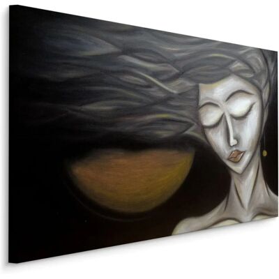 DOBOXA Abstract Portret - 90x60 cm Doekschilderij DOBOXA Abstract Portret - 90x60 cm Doekschilderij