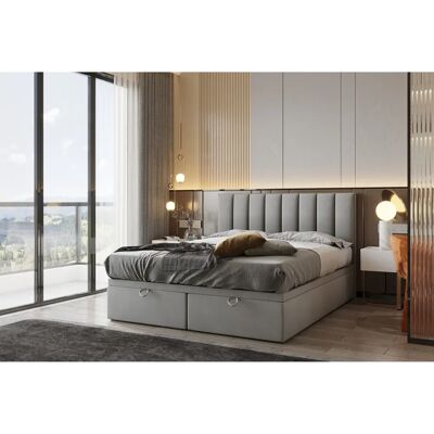Trada - Boxspring 180x200 - Rangement - 200x110x180 - Publicité Trada - Boxspring 180x200 - Rangement - 200x110x180 - Publicité