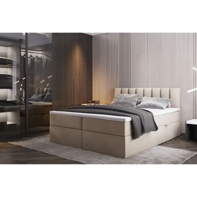 Trada Boxspringbett - Samtstoff, 200x200, Stauraum, Modern Trada Boxspringbett - Samtstoff, 200x200, Stauraum, Modern