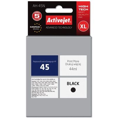 Activejet AH-45N Schwarze Tintenpatrone - Tintenstrahl, 44 ml, Hochleistung Activejet AH-45N Schwarze Tintenpatrone - Tintenstrahl, 44 ml, Hochleistung