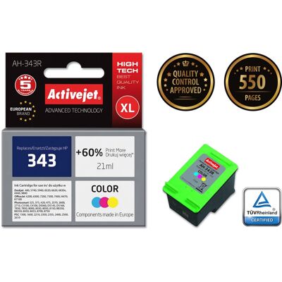 Activejet AH-343R Tintenpatrone - Cyan, Magenta, Gelb - Hoher Ertrag Activejet AH-343R Tintenpatrone - Cyan, Magenta, Gelb - Hoher Ertrag