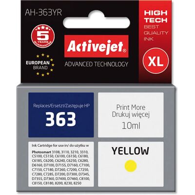 Cartouche d'encre jaune Activejet AH-363YR - cartouche d'encre Cartouche d'encre jaune Activejet AH-363YR - cartouche d'encre