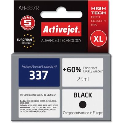 Cartucho de tinta preto Activejet AH-337R - Suprimentos para impressora Cartucho de tinta preto Activejet AH-337R - Suprimentos para impressora