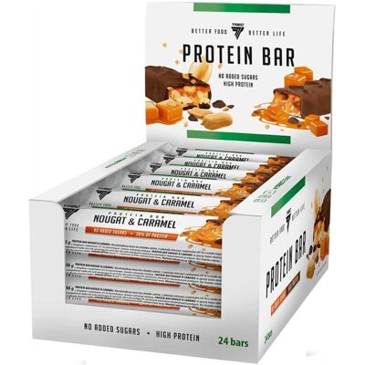 Barre Protéinée Trec Nutrition - Nougat & Caramel - 24 x 46g - Publicité Barre Protéinée Trec Nutrition - Nougat & Caramel - 24 x 46g - Publicité