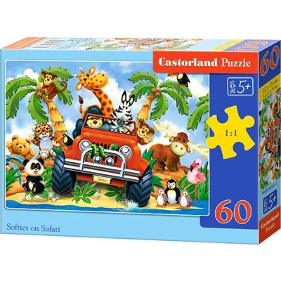 Castorland Softies auf Safari Puzzle - 60 Stück für Kinder Castorland Softies auf Safari Puzzle - 60 Stück für Kinder