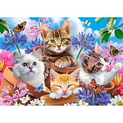 CASTORLAND Kätzchen mit Blumen Puzzle - Puzzel CASTORLAND Kätzchen mit Blumen Puzzle - Puzzel