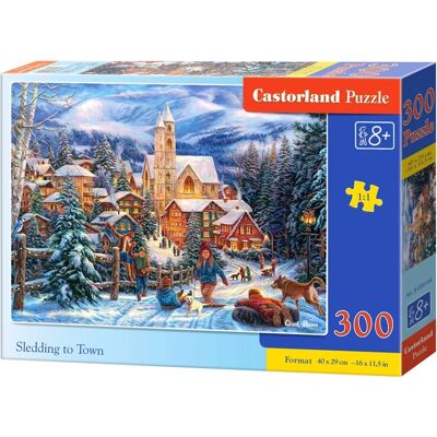 Castorland Rodeln in der Stadt 300 Stück - Puzzle - Winter Castorland Rodeln in der Stadt 300 Stück - Puzzle - Winter