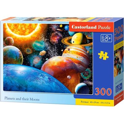 Planètes et leurs lunes - Puzzle 300 pièces - Publicité Planètes et leurs lunes - Puzzle 300 pièces - Publicité