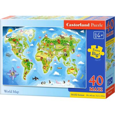 Puzzle Carte du Monde Maxi Castorland - Enfant - Publicité Puzzle Carte du Monde Maxi Castorland - Enfant - Publicité