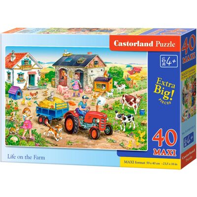 Castorland Puzzle Farm Life Maxi - 40 Stück Bodenpuzzle für Kinder Castorland Puzzle Farm Life Maxi - 40 Stück Bodenpuzzle für Kinder